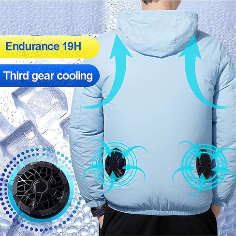 Smart Cooling Air-Conditioning Clothing, Outdoor Sports Breathable 3-Speed Adjustable Fan, Suitable for Driver Postman in Saudi Arabia