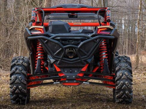 SuperATV Heavy Duty Boxed Rear Radius Arms/Rods for Can-Am Maverick X3 72" Turbo/X RC/X MR/X RS/MAX (See Fitment Below) - Complete 6 Rod Kit - Black in Saudi Arabia