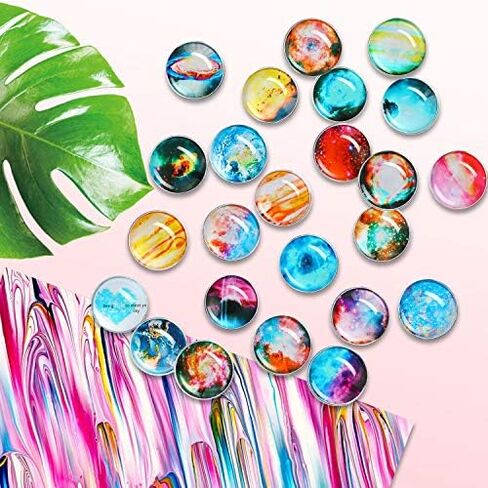 Ceramic Magnets for Craft Fridge Refrigerator Magnets with Transparent Glass Cabochons Round Disc Ferrite Ceramic Magnets for DIY Fridge Craft Making Magnet with Adhesive Backing in Saudi Arabia