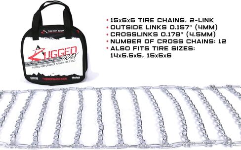 زوج ROP Shop من سلاسل الإطارات 2 رابط 15 × 6 × 6 ، 14x5.5x5 ، 15x5x6 لجون ديري D140 و D150 in Saudi Arabia