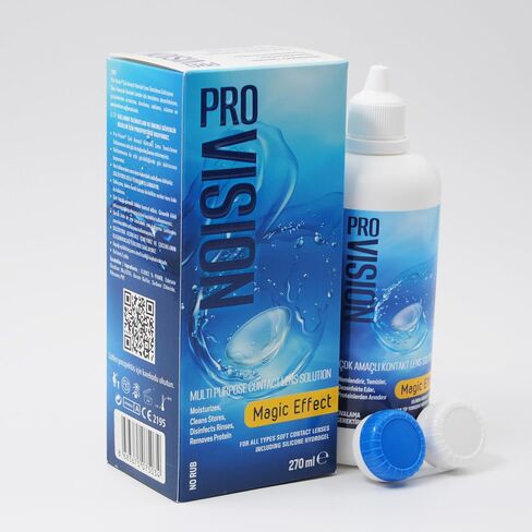 Pro-Vision-Multi Purpose Contact Lens Solution, All-in-One Multi-Purpose Cleaner with Lens Case, Advanced Formula Lens Cleaner, Cleans & Moisturizes Soft & Silicon Hydrogel Lenses (60ml/2 Fl Oz) in Saudi Arabia