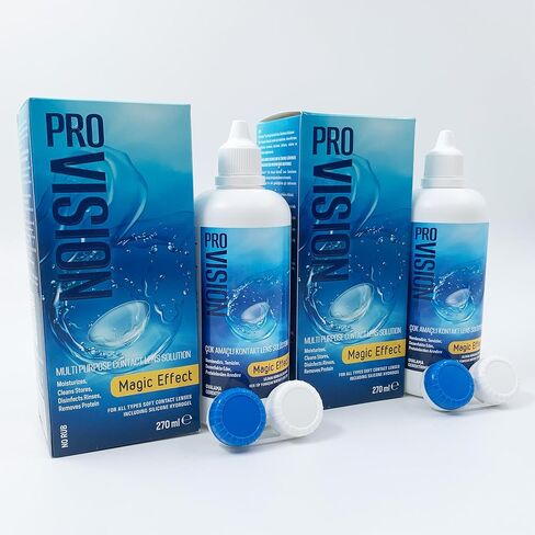 Pro-Vision-Multi Purpose Contact Lens Solution, All-in-One Multi-Purpose Cleaner with Lens Case, Advanced Formula Lens Cleaner, Cleans & Moisturizes Soft & Silicon Hydrogel Lenses (60ml/2 Fl Oz) in Saudi Arabia
