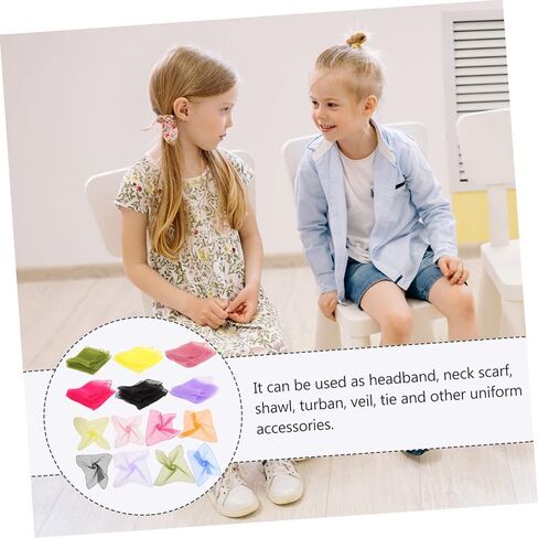 12Pcs Multi Color Dance Scarves for Square Juggling Scarves Versatile Props for Dance and Play for Parties and Performances in Kuwait