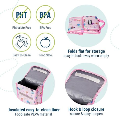 Wildkin Kids Insulated Lunch Bag for Boys & Girls, Reusable Lunch Bag is Perfect for Daycare & Preschool, Ideal Size for Packing Hot or Cold Snacks for School & Travel Lunch Bags (Horses) in Kuwait