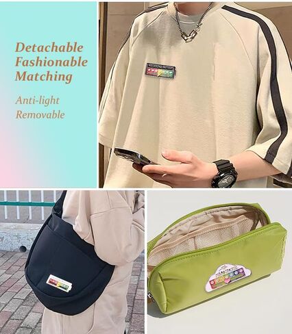 4PCS Battery Mood Pins, Funny Interactive Brooch Pin, My Creative Lapel Pin, Functional Mood Enamel Pins 7 Days a Week for Clothing Decoration Backpacks Bags Hats Gifts in Saudi Arabia