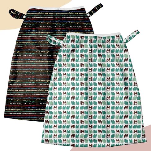 Mama Koala Pail Liner for Cloth Diapers, Reusable and Washable Waterproof Pail Liner with Strap for Diaper Pails, 2 Pack(P001) in Kuwait