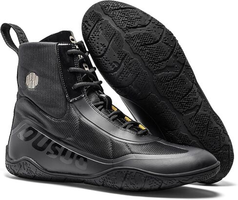 Mens Wrestling Shoes Boxing Shoes High Top Fitness Sneakers Weightlifting Fighting Shoes Zero Drop Sole in Saudi Arabia
