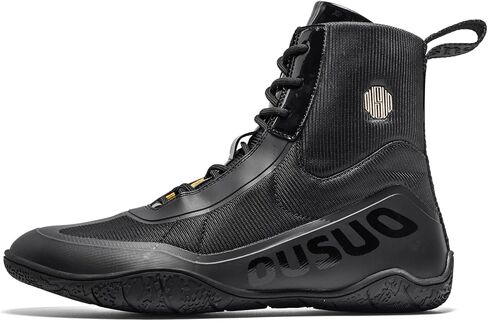 Mens Wrestling Shoes Boxing Shoes High Top Fitness Sneakers Weightlifting Fighting Shoes Zero Drop Sole in Saudi Arabia