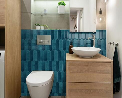 Green Peel and Stick Backsplash Tile 12"x12" Kitchen Bathroom Self-Adhesive Tiles Palisade Style (10-Sheet,Emerald) in Saudi Arabia