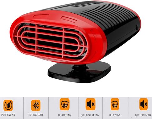 سخان السيارة ، قم بتوصيل أخف سجائر مع حامل شفط ، 120 واط 12V ترقية محمولة الزجاج الأمامي سريع التدفئة defogger deferster demister & cooling Car Fan 2 in 1 in Kuwait
