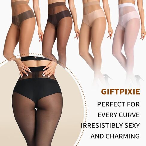 20D Sheer Tights for Women, 3 Pairs T Crotch Nylon Pantyhose, Sexy High Waist Lingerie Hosiery Stockings for Dress in Saudi Arabia