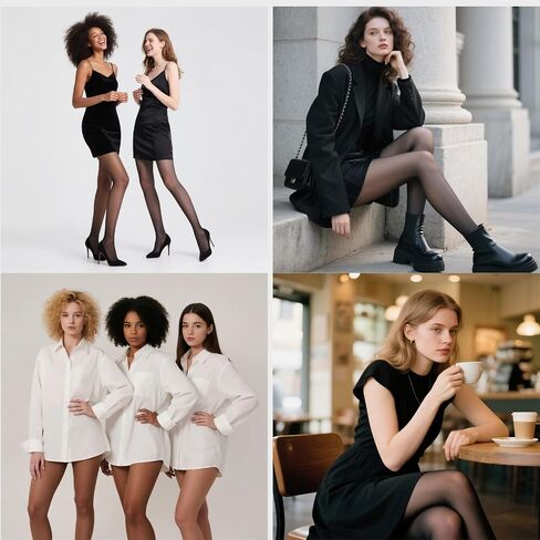 3 Pairs Sheer Tights for Women, 20D High Waist Control Top Pantyhose with Reinforced Toes in Saudi Arabia