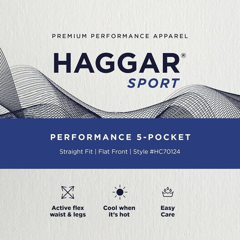 Haggar Mens Haggar Men's Sport Travel Performance Straight Fit 5-Pocket Stretch Casual Tech Pant in Saudi Arabia