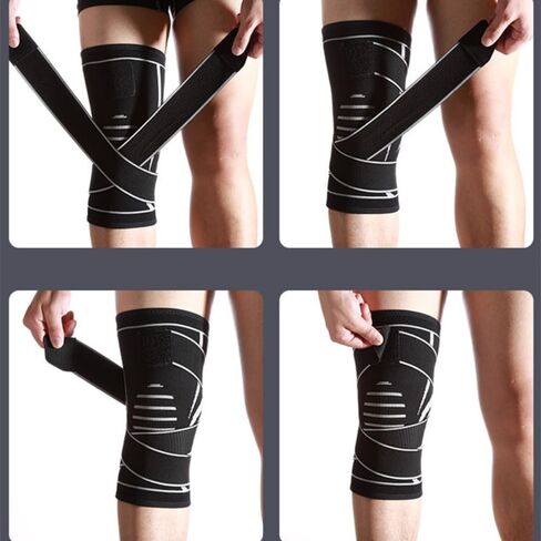 Dual-Strap Elastic Silicone Knee Pad | Spring Support for Running, Fitness & Sports, Anti-Collision Protection with Anti-Slip Design 1 in Saudi Arabia