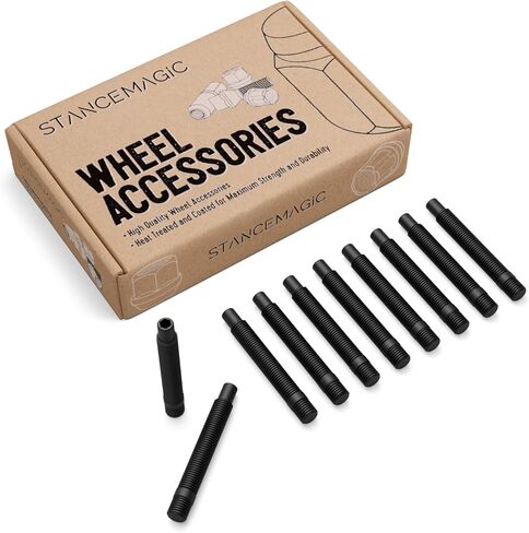 10pcs 14x1.5 to 14x1.5 Wheel Stud Conversion, 47mm (1.9in) Shank, 77mm (3in) Total Length, Compatible with Audi Volkswagen TT A3 A4 S4 A5 S5 A6 S6 A7 S7 A8 S8 B5 B6 B7 B8 Jetta Golf GTI R32 Black in Saudi Arabia
