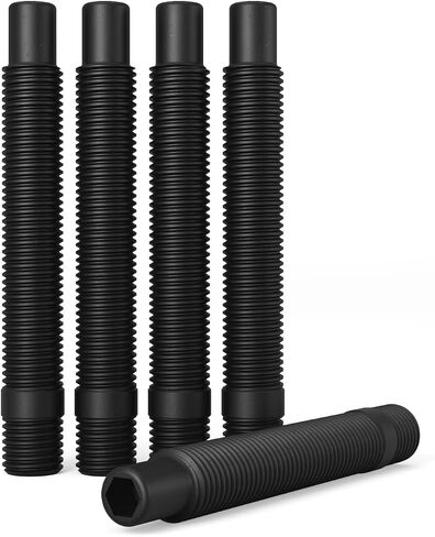 10pcs 14x1.5 to 14x1.5 Wheel Stud Conversion, 47mm (1.9in) Shank, 77mm (3in) Total Length, Compatible with Audi Volkswagen TT A3 A4 S4 A5 S5 A6 S6 A7 S7 A8 S8 B5 B6 B7 B8 Jetta Golf GTI R32 Black in Saudi Arabia