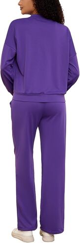 PINSV Women's 2 Piece Outfits Sweatsuits Full Zip Sweatshirts Wide Leg Sweatpant Sets Tracksuits in Kuwait