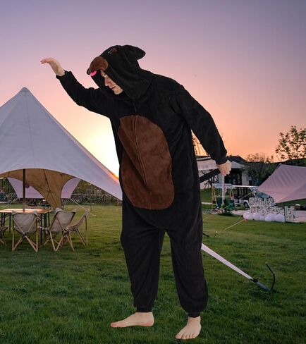 Dodheah Dog Cosplay Costume for Adults Rottweiler Outfit Animal Pajamas Unisex Halloween Jumpsuit Novelty One-Piece in Kuwait