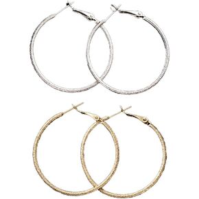 Gorgeous gold hoop pendant earrings for women - lightweight hypoallergenic, stylish jewelry for girls in Kuwait