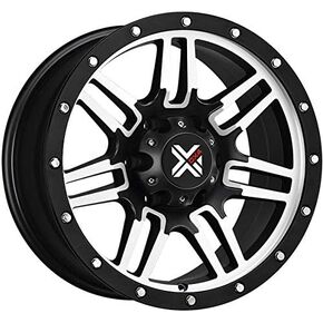 17" DX4 7S 17x8.5" -6 OFFSET 5x127 FLAT BLACK MACHINED FACE - SINGLE WHEEL in Saudi Arabia