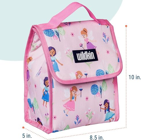 Wildkin Kids Insulated Lunch Bag for Boys & Girls, Reusable Lunch Bag is Perfect for Daycare & Preschool, Ideal for Packing Hot or Cold Snacks (Darling Dinosaurs) in Kuwait