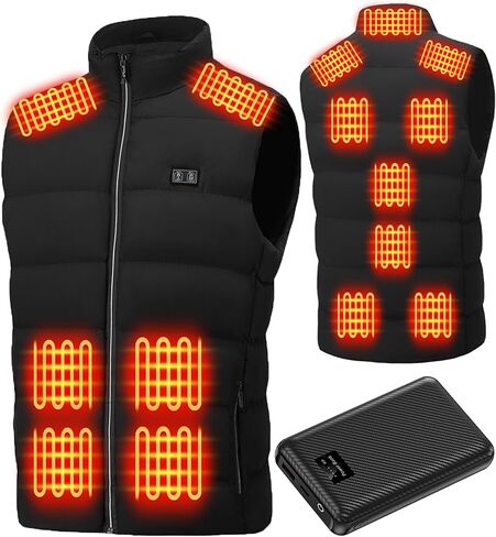 Electric Heated Vest for Men: Womens Heating Vest with 16000mah Battery Pack - Winter Warming Heated Hunting Jacket in Saudi Arabia