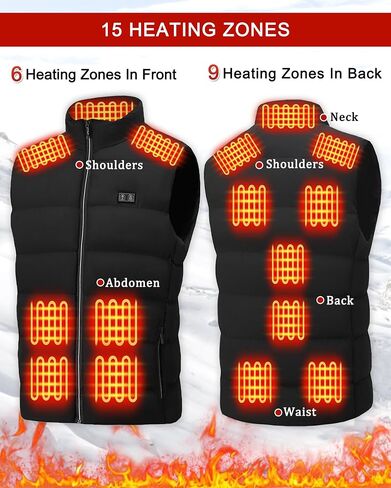 Electric Heated Vest for Men: Womens Heating Vest with 16000mah Battery Pack - Winter Warming Heated Hunting Jacket in Saudi Arabia
