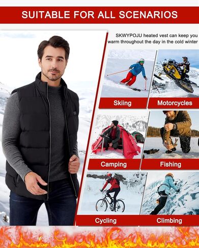 Electric Heated Vest for Men: Womens Heating Vest with 16000mah Battery Pack - Winter Warming Heated Hunting Jacket in Saudi Arabia