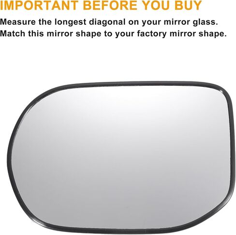 X AUTOHAUX Car Rearview Right Passenger Side Mirror Glass Replacement W/Backing Plate Non-heated White Glass for Honda Civic 2006-2011 in Saudi Arabia