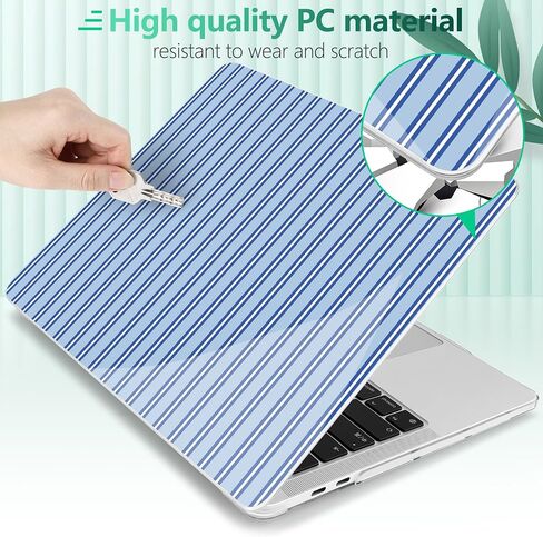 حافظة لجهاز ماك بوك برو 13 بوصة 2020 2022 إصدار M2/M1 Chip A2338/A2251/A2289، حافظة كمبيوتر محمول بلاستيكية صلبة مع غطاء لوحة مفاتيح وواقي لوحة التتبع ومحولين OTG، Galaxy Sky in Kuwait