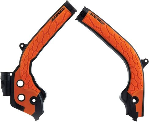Acerbis X-Grip Frame Guards Black/16 KTM Orange for KTM 250 SX-F Factory Edition 2015-2017 in Saudi Arabia