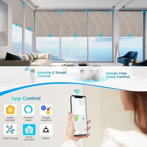 Motorized 100% Blackout Roller Shades – Custom Smart Blinds with Remote Control, Rechargeable Battery or Plug-in Motor, Tuya WiFi Optional, Home & Office Automatic Window Shades (Color Sample) in Saudi Arabia