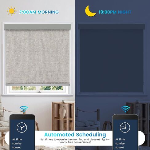 Motorized 100% Blackout Roller Shades – Custom Smart Blinds with Remote Control, Rechargeable Battery or Plug-in Motor, Tuya WiFi Optional, Home & Office Automatic Window Shades (Color Sample) in Saudi Arabia