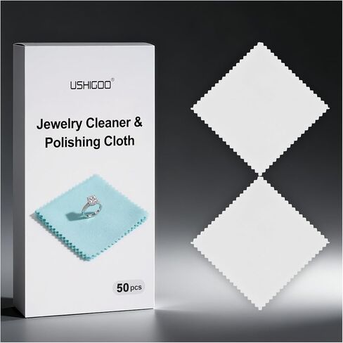 50pcs تنظيف المجوهرات قطعة قماش تلميع القماش للذهب الفضي الجنيه الذهب البلاتين البلاتين الصغيرة (3 "× 3") in Kuwait