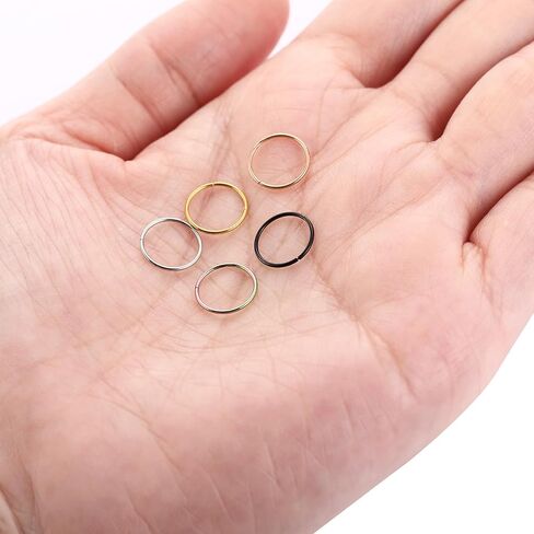 316L Surgical Steel Hinged Segment Nose Ring Hoop for Nose Septum Cartilage Helix Tragus Conch Rook Daith Lobe Lip Piercings 1 Pc in Saudi Arabia