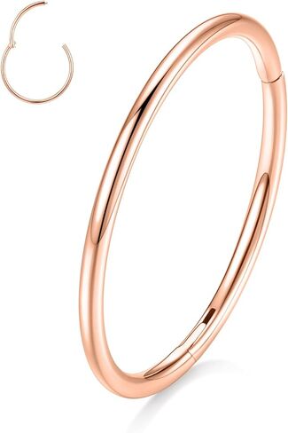 316L Surgical Steel Hinged Segment Nose Ring Hoop for Nose Septum Cartilage Helix Tragus Conch Rook Daith Lobe Lip Piercings 1 Pc in Saudi Arabia