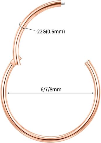 316L Surgical Steel Hinged Segment Nose Ring Hoop for Nose Septum Cartilage Helix Tragus Conch Rook Daith Lobe Lip Piercings 1 Pc in Saudi Arabia
