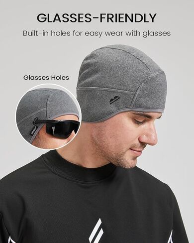 زيليو 2XL/XL/L/M/S Fleece Skull Cap ، قبعات التزلج الحرارية ، بطانة خوذة ركوب الدراجات ، قبعة قبعة رياضية شتوية للرجال نساء in Saudi Arabia