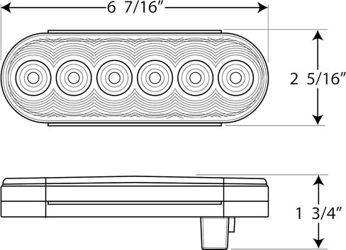 عدد الأسطول البصري 6-diode 6 بوصات مصفاة بيضاوي LED توقف ، ذيل و Turn Trailer Light ، أحمر in Saudi Arabia