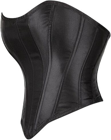 Shymmuo Women Black Corset Tops Satin Summer Out Out Bustier Bustier Top for Party ، Gothic ، Halloween Complees in Kuwait