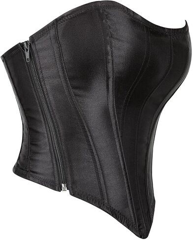 Shymmuo Women Black Corset Tops Satin Summer Out Out Bustier Bustier Top for Party ، Gothic ، Halloween Complees in Kuwait