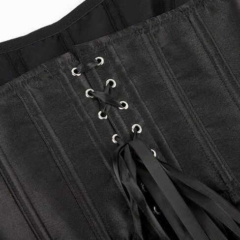 Shymmuo Women Black Corset Tops Satin Summer Out Out Bustier Bustier Top for Party ، Gothic ، Halloween Complees in Kuwait