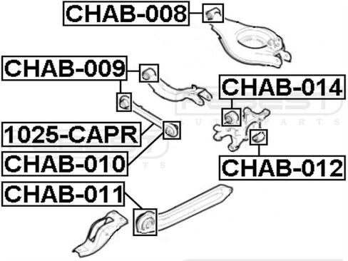 96626409 - Arm Bushing (for Rear Rod) For GM Vehicles - Febest in Saudi Arabia