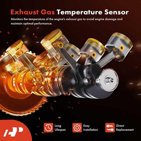 A-Premium Exhaust Gas Temperature Sensor Compatible with Chevrolet Silverado 2500 HD 3500 HD & GMC Sierra 2500 HD 3500 HD, 2017 2018 2019 2020 2021, 6.6L in Saudi Arabia
