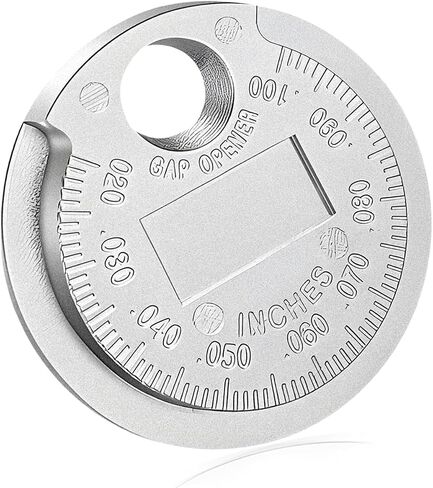 Spark Plug Measuring Tool, Wire Spark Plug Gap Gauge Scaled from 0.020 to 0.100 Inch, Universal Zinc Alloy Spark Plug Adjustment Tools Gapper Gauge, Car Accessories in Saudi Arabia