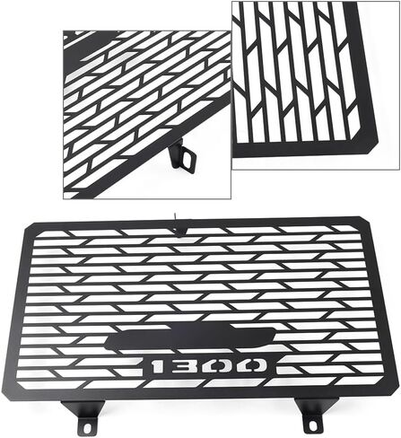 CNxinn10 1x Radiator Grille Guard Cover Motorcycle Radiator Cover Motorcycle Radiator Grille Motorcycle Cover for HONDA CB1300 2003-2008(With logo：CB1300) in Saudi Arabia