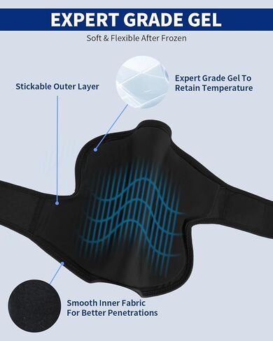 2 PCS Gel Ice Pack Wrap مع أحزمة للركبة والكوع والكتف والمعصم والظهر ، وحزم الثلج القابلة لإعادة الاستخدام للإصابات ، والالتهابات والتعافي العلاج البارد الساخن الطويل in Saudi Arabia