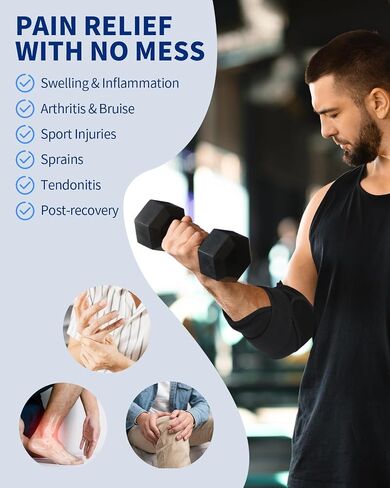 2 PCS Gel Ice Pack Wrap مع أحزمة للركبة والكوع والكتف والمعصم والظهر ، وحزم الثلج القابلة لإعادة الاستخدام للإصابات ، والالتهابات والتعافي العلاج البارد الساخن الطويل in Saudi Arabia