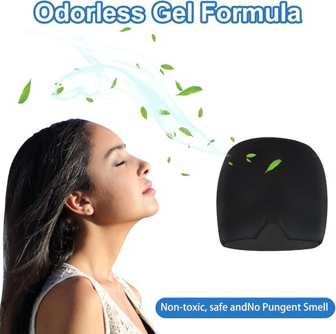 Migraine Relief Cap, Cooling Headache Relief Cap,Head Ice Pack Wrap for Sinus,Hot and Cold Therapy,Puffy Eyes,Black in Saudi Arabia