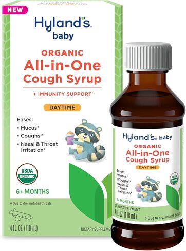 Hyland's Naturals مخاط الأطفال وتخفيف نزلات البرد، حزمة قيمة ليلا ونهارا، دواء بارد للرضع والأطفال، مزيل للاحتقان وتخفيف السعال، 8 أونصة سائلة in Kuwait